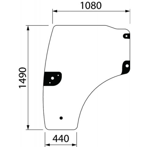 Vidro de porta completo